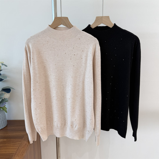 洋气妈妈装毛衣上衣2025秋冬新款打底衫中老年女装宽松长袖针织衫