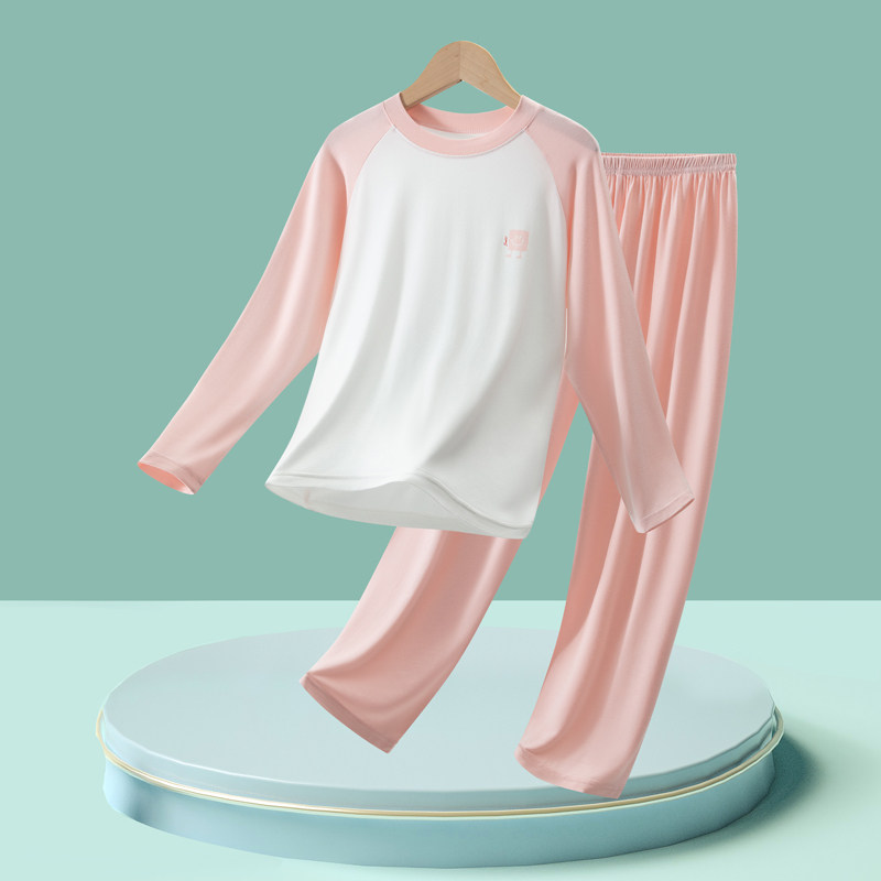 儿童莫代尔睡衣套装中大童夏季空调服男童长袖长裤小男孩家居服,淘宝优惠券,粉丝福利购,淘宝优惠卷