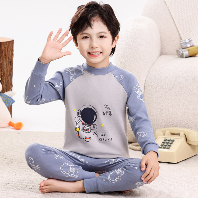 Children's pure cotton autumn clothes and long johns 2 pieces for boys