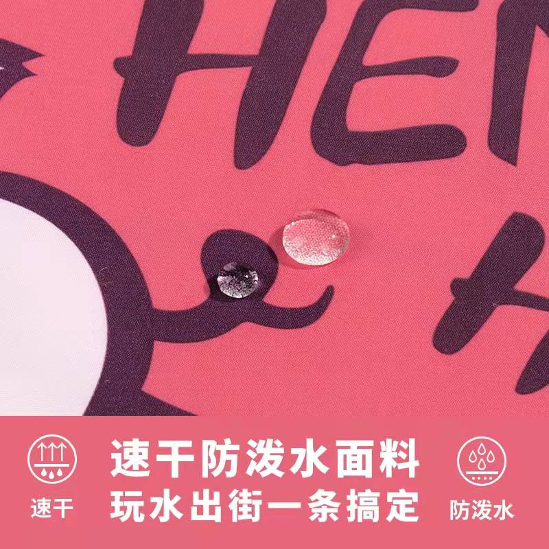 沙滩裤男潮牌泡温泉五分大码游泳裤海边速干宽松运动休闲情侣短裤 - 图2