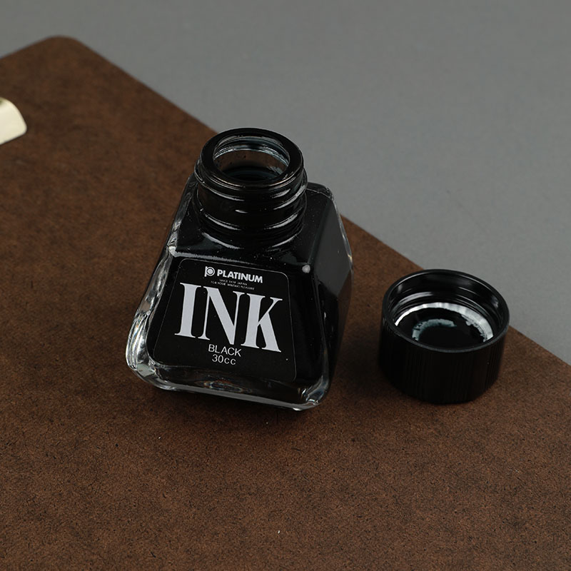 日本Platinum白金 INK-400钢笔墨水30ML黑色彩色非碳素染料墨水 - 图0