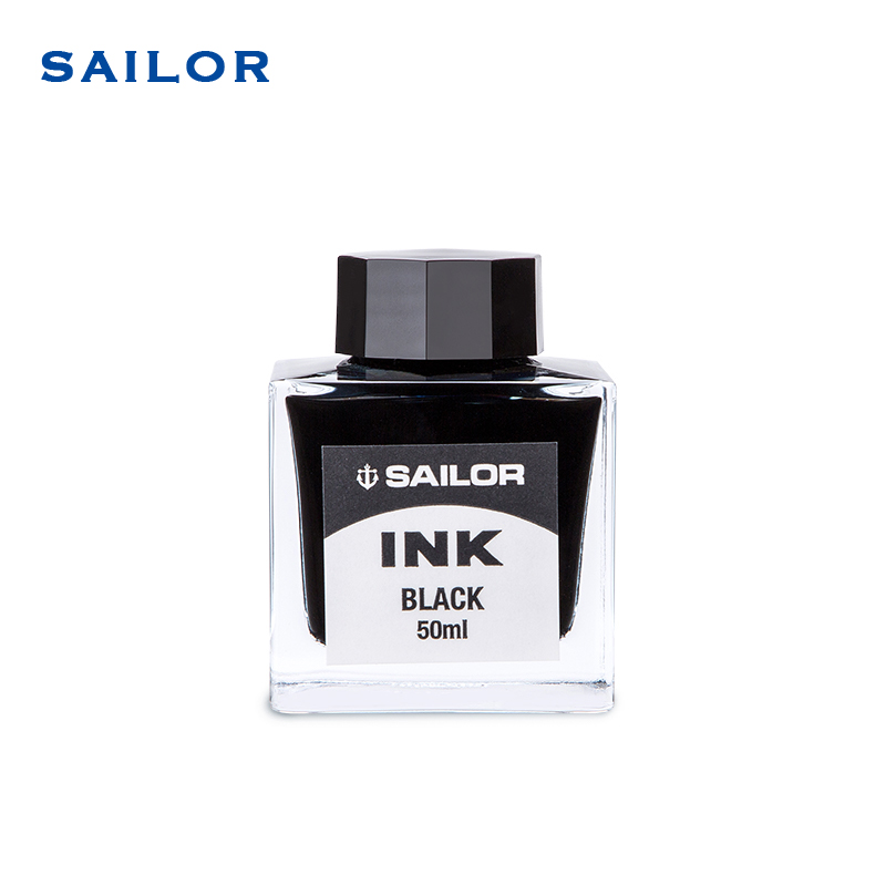 日本SAILOR写乐非碳素染料ink50ml墨水不堵笔黑蓝色钢笔通用大瓶 - 图3