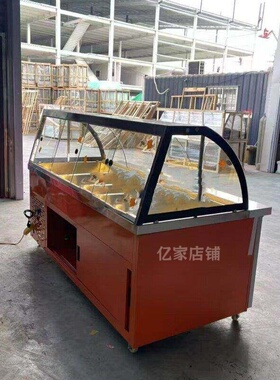 现卤摆摊展示柜王氏现捞保温保鲜柜鸭头鸭脖热卤熟食推车专用柜子