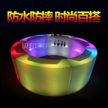 Direct Led Round Luminous Bar Desk Nightclub DJ Tune Wine Table Outdoor Waterproof Hotel Creative Luminous Lamp Furniture