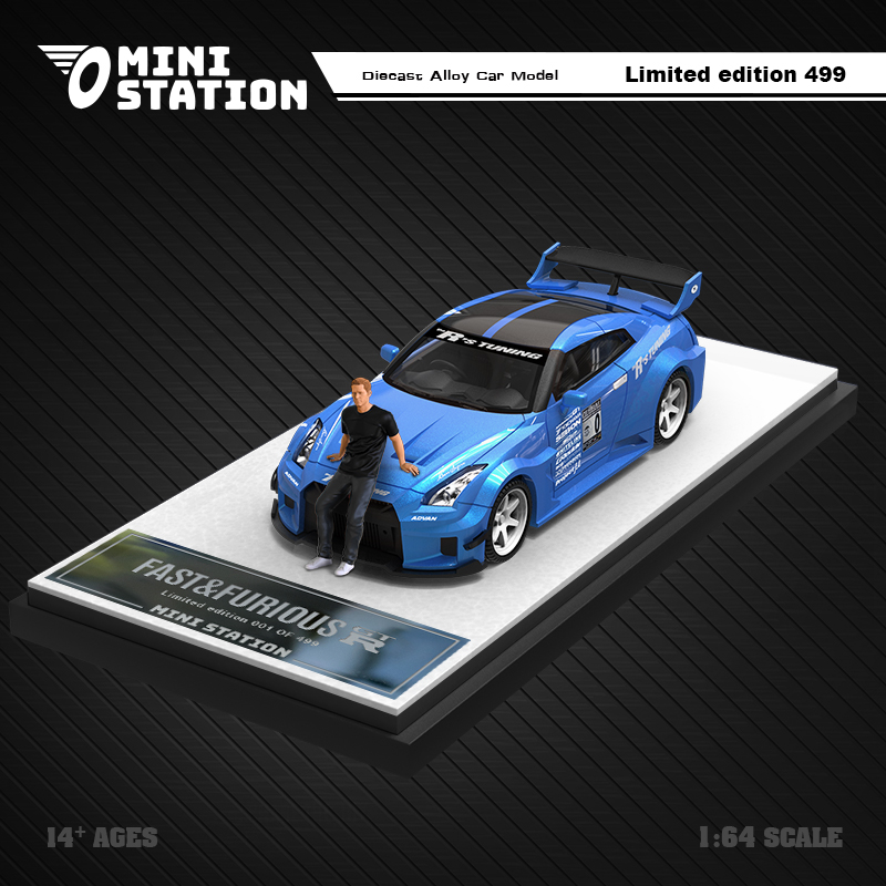 MiniStation1:64 尼桑GTR R35 3.0速度与激情 仿真合金汽车模型 - 图3