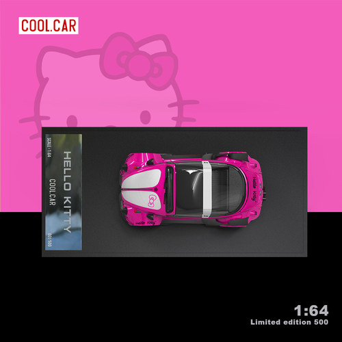 Cool Car1:64 甲壳虫集装箱kitty 仿真合金汽车模型 收藏摆件礼品 - 图2