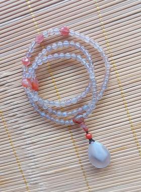 成套项链加吊坠南红玛瑙锁骨链