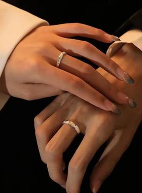 2025新款银情侣戒指男女戒指