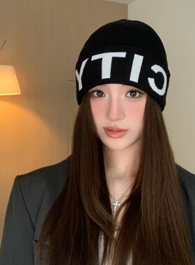 秋冬保暖加厚显脸小女针织帽