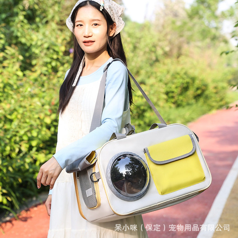Cat Bag Cat Backpack Pet Space Capsule Car Hand-Body Crossbody Dog Large Capacity Breathable Cat Box Pet Bag