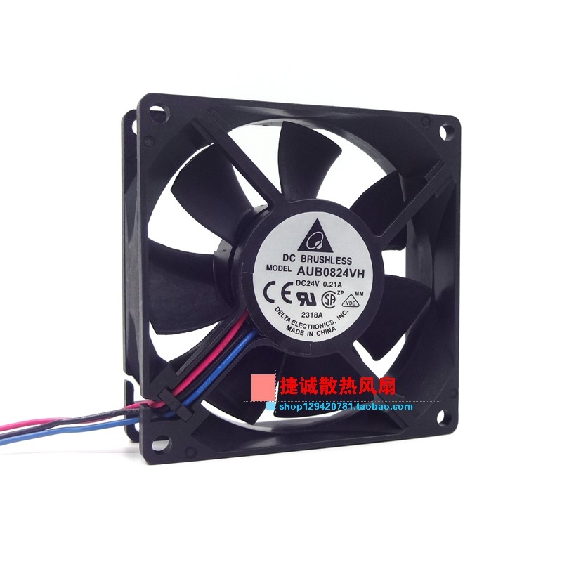 台达 AUB0824VH 8025 DC24V 0.21A 8CM 3线 变频器 机箱散热风扇 - 图0