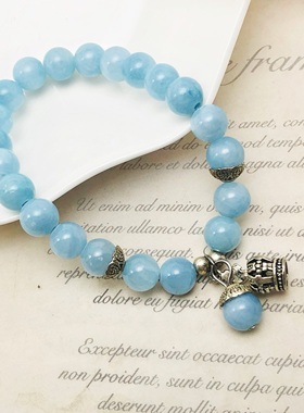 清新海蓝宝简约时尚海蓝宝女