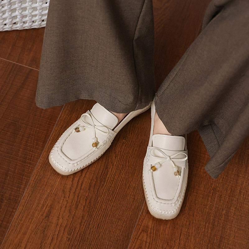 软底真皮流苏乐福鞋女单鞋四季百搭慵懒风休闲时尚平底渔夫鞋白色,淘宝优惠券,粉丝福利购,淘宝优惠卷