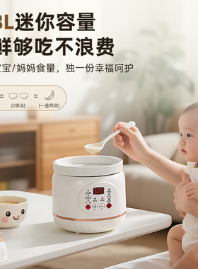 物醒小型电炖锅多功能家用微压精炖辅食锅智能预约抗菌陶瓷煲汤锅