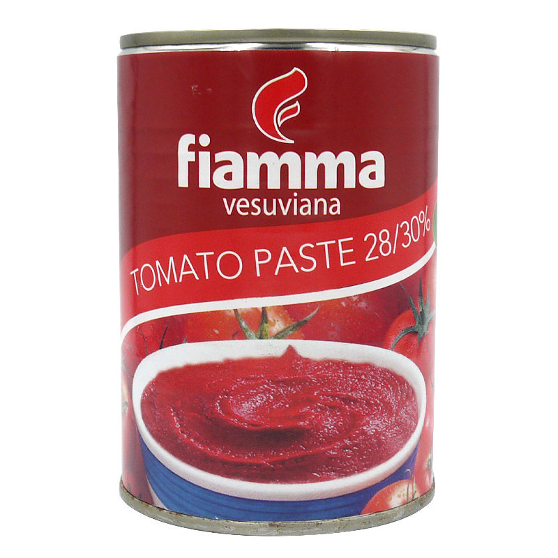 Fiamma Tomato Paste 火山双倍浓缩番茄膏碎番茄去皮番茄罐头400g - 图2