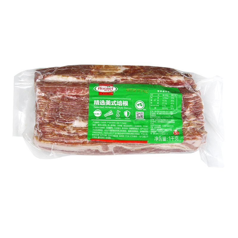 Hormel Bacon荷美尔精选美式培根1kg烟熏烧烤手抓饼萨三明治早餐-图3