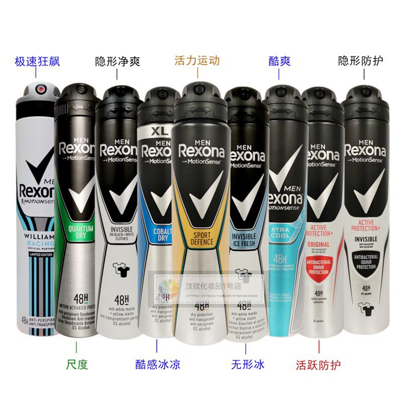 Rexona/舒耐抑汗止汗喷雾 腋下香水男女清爽去汗味爽身走珠香体液 - 图0