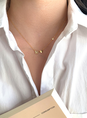 岚屿925银防过敏迷你蝴蝶锁骨链