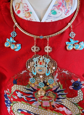 财运亨通高品质古风项圈明制项链