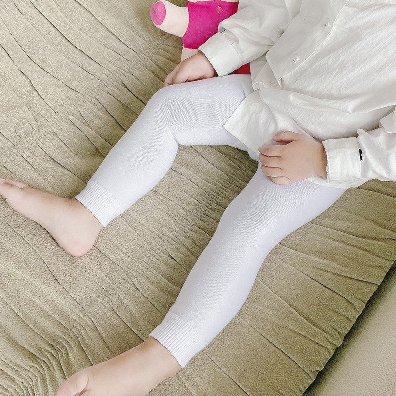 婴儿打底裤春秋纯棉针织男女宝宝连裤袜大PP白色女童小童九分裤,淘宝优惠券,粉丝福利购,淘宝优惠卷