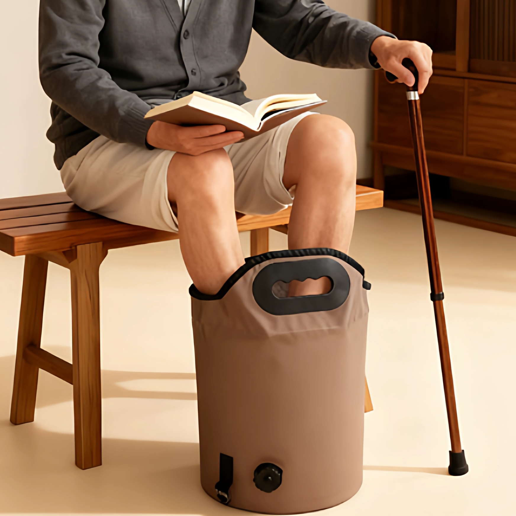 泡脚桶家用保温足浴盆折叠汗蒸水桶袋沐养生足桶袋高深桶泡小腿,淘宝优惠券,粉丝福利购,淘宝优惠卷