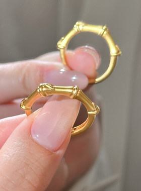 巨好看轻奢高级感新中式竹节戒指