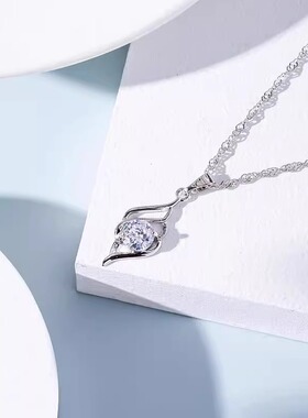 天使之心项链女日韩时尚水晶