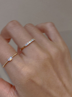 爱心排钻戒指套装女轻时尚个性