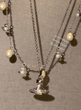 Northday实拍 欧若拉极光幻彩镭射立体土星星球钛钢项链锁骨链