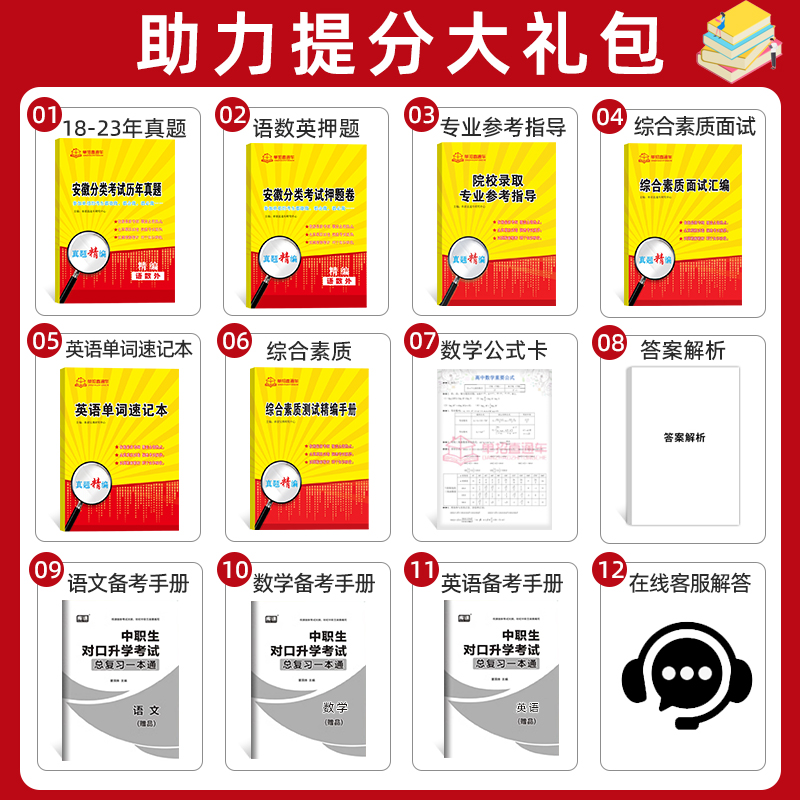 备考安徽单招考试复习资料2025安徽省分类招生考试试卷职业适应性测试校考综合素质安徽省春招试卷高职单招自主招生真题全真模拟 - 图0