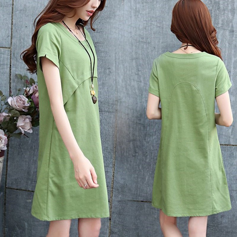 孕妇装夏装上衣短袖夏天妈妈连衣裙 臻蒂美连衣裙