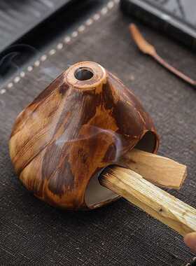 秘鲁圣木palo santo holder鼠尾草燃烧器托盘支架陶瓷香薰炉