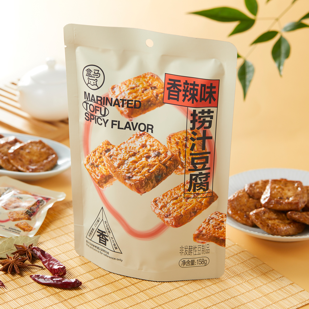 盒马 捞汁豆腐(香辣味) 158g 熟食卤味豆制品休闲零食小吃 - 图3