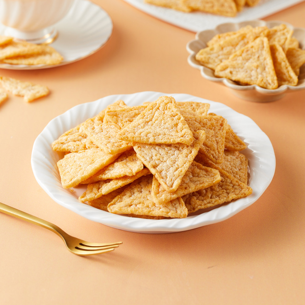 盒马MAX 三蛋白虾片 320g非油炸含膳食纤维虾肉≥30%休闲膨化零食