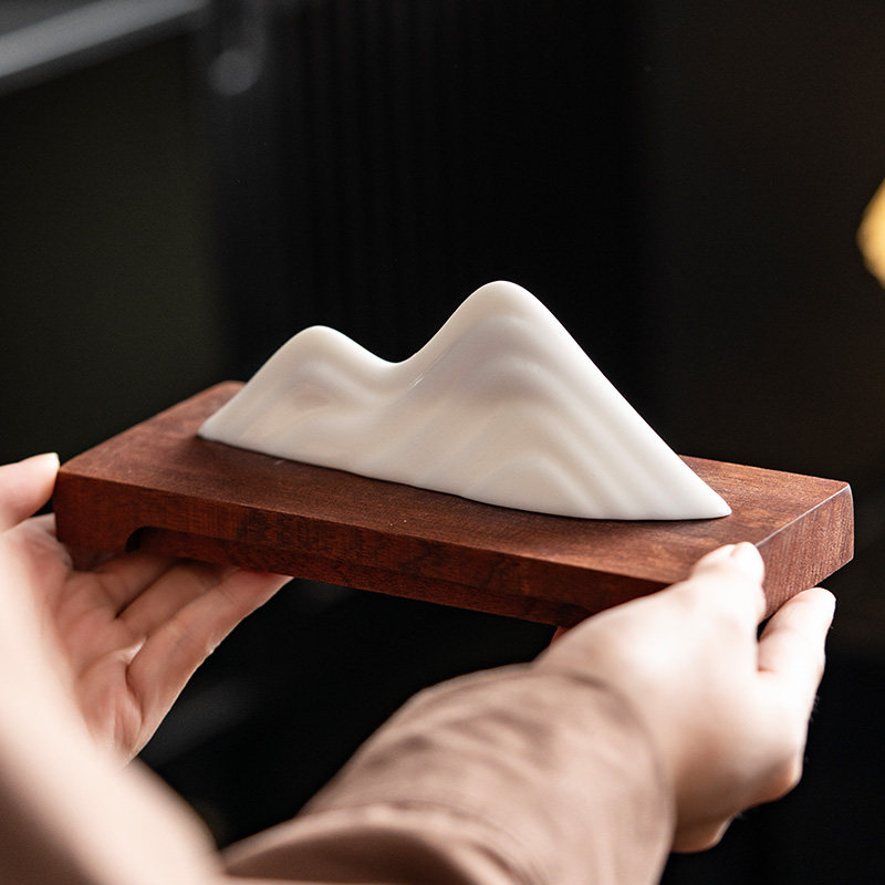 白瓷假山小摆件创意微景观造景陶瓷客厅玄关中式样板房装饰品摆设,淘宝优惠券,粉丝福利购,淘宝优惠卷