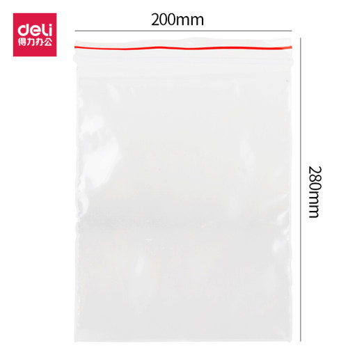 3028 加厚自封袋 9号透明密封袋塑料袋 资料袋28*20cm 办公用品100个封口袋 - 图1