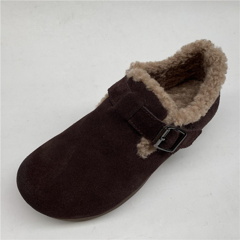 西西家2024新款韩版豆豆鞋一脚蹬羊毛加绒平底保暖棉鞋女鞋面包鞋,淘宝优惠券,粉丝福利购,淘宝优惠卷