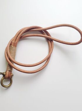 纯天然本色牛皮绳钥匙扣