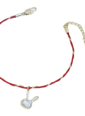 简约时尚手链女个性百搭本命年十二生肖兔手链轻奢小众时尚手饰