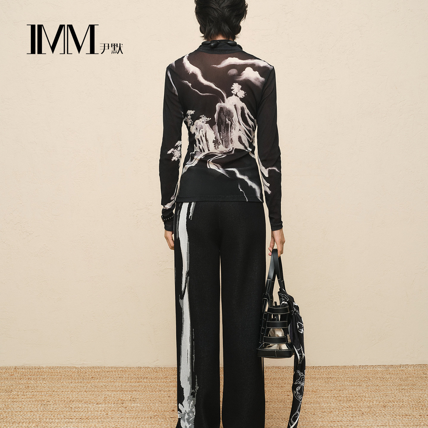 【IMM】26年秋上新小堆领收腰花型打底衫