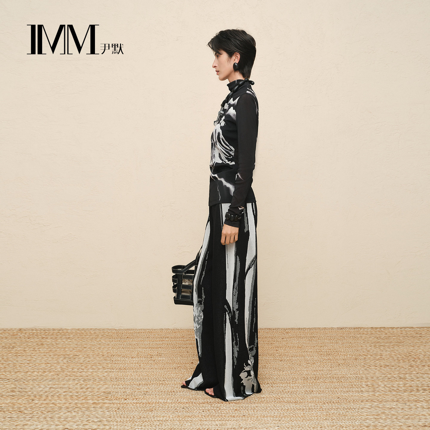 【IMM】26年秋上新小堆领收腰花型打底衫