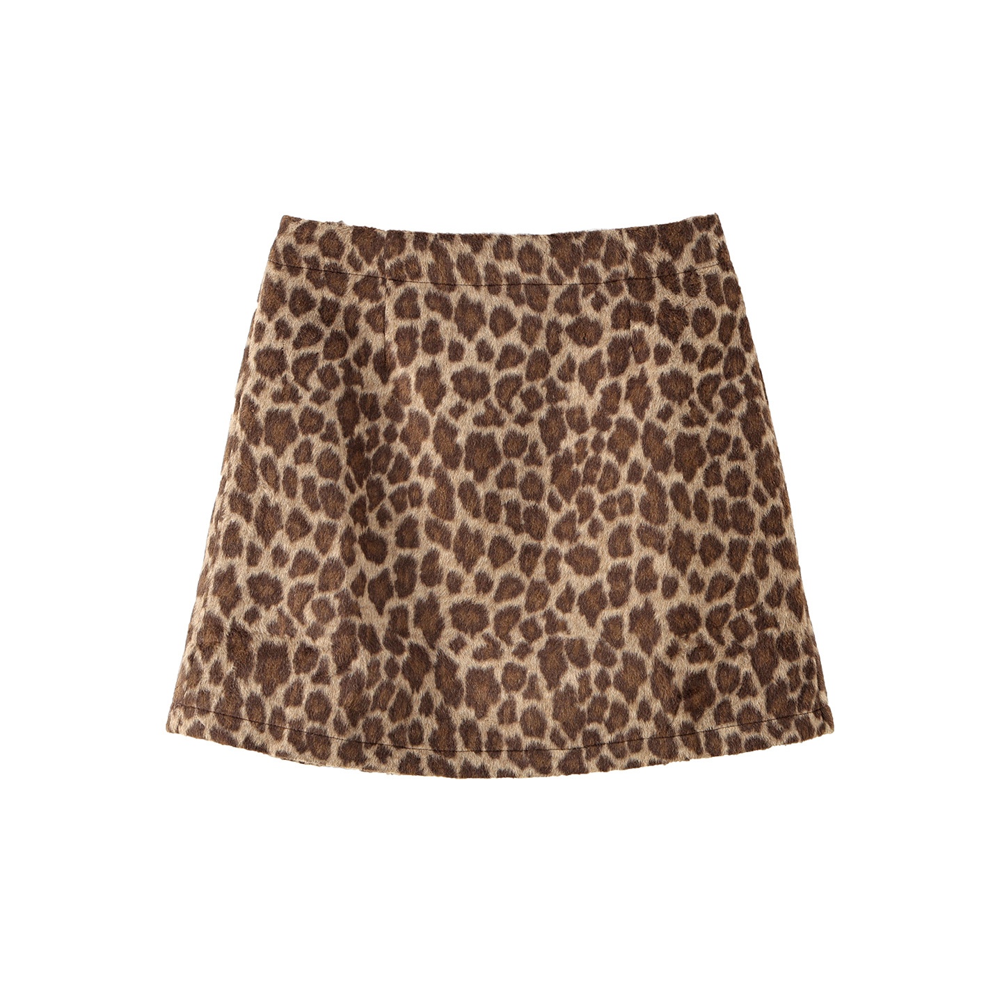 大码2025冬季新款含羊毛美式字母毛衣+豹纹半裙套装 - 图3