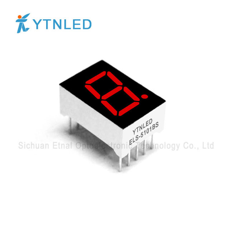 ELS-5101AS,ELS-5101BS,0.5英寸1位共阴共阳红色数码管YTNLED - 图0