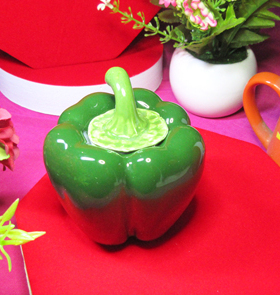 菜椒青椒辣椒模型厨房装饰品仿真蔬菜配饰品摆件色泽光鲜陶瓷辣椒