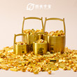 财神一桶金摆件黄铜聚宝盆纯铜一桶江山招财聚财办公室桌面装饰品