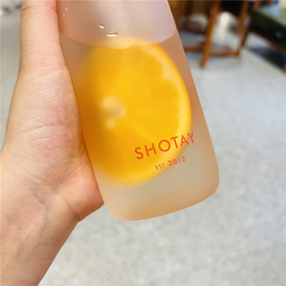 SHOTAY尚泰水杯600ml学生便携塑料杯子女高颜值直饮水壶磨砂可爱 - 图2