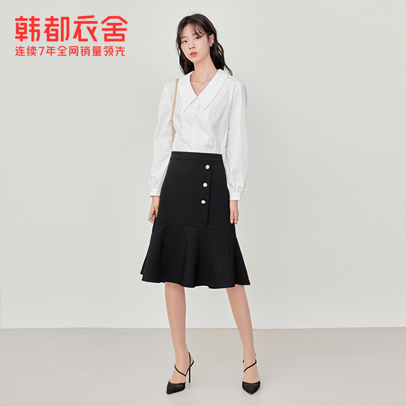 韩都衣舍2020秋季新款a字禧半身裙 韩都衣舍半身裙