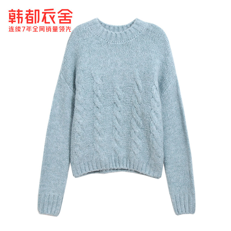 韩都衣舍2022春季新款宽松针织衫 韩都衣舍毛衣