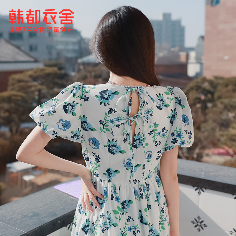 韩都衣舍简约2022夏季新韩版连衣裙 韩都衣舍连衣裙