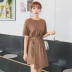 Trang phục Handu 2019 Quần áo nữ mùa hè Hàn Quốc khí chất mới eo là váy liền màu mỏng OY8491 Huân - váy đầm